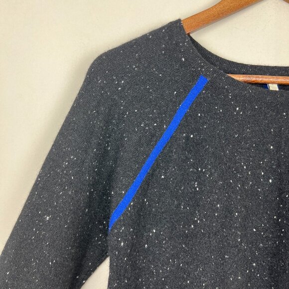 Project Sweater Womens Small 100% Cashmere Black Fleck Knit‎ Long Sleeve Crew S - Picture 5 of 9